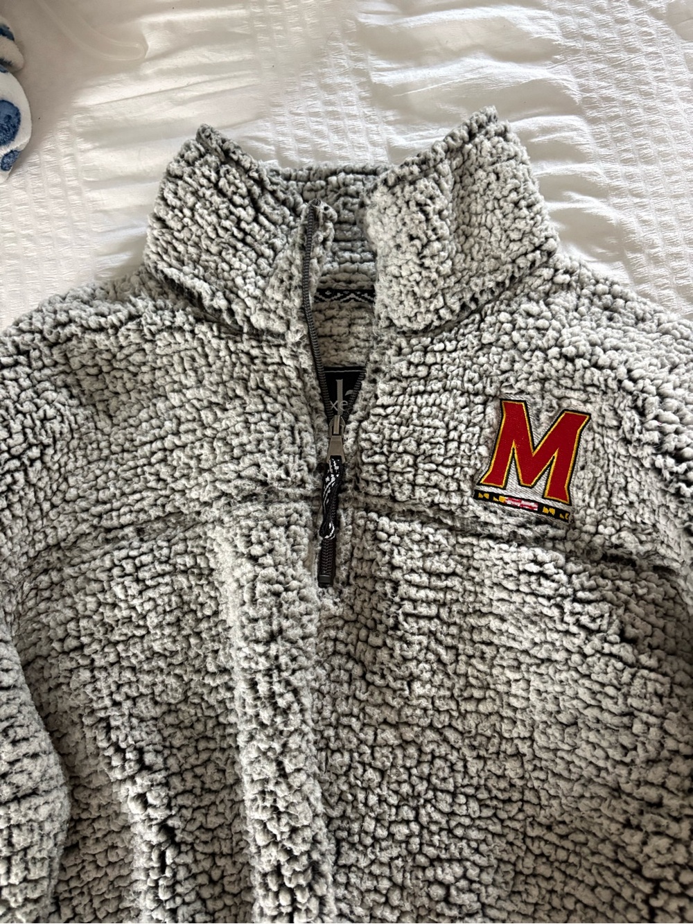 boxercraft Light Gray Sherpa Quarter-Zip Pullover